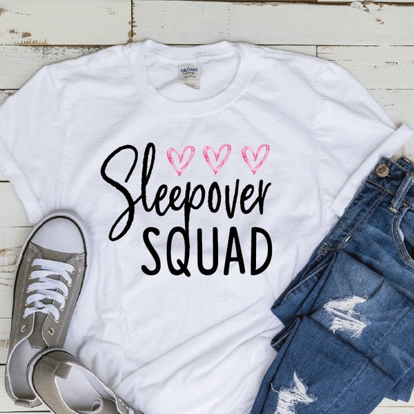 Sleepover SVG PNG Squad Sleepover Sublimation Print Watercolor Girls Night  Weekend Mommy  Iron on png htv vinyl clipart