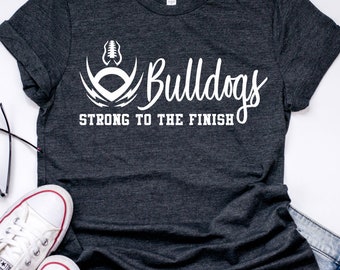 Bulldogs SVG Strong Football Grunge SVG Bulldog Strong Friday Night T-shirt Design Football Mom Shirt Cricut Cut Files Silhouette Iron On