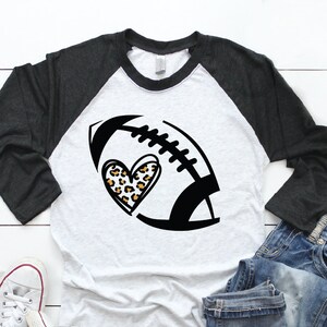 Football Lepard Print Animal SVG Mom Tshirt Heart School Spirit Middle Junior Design Mascot Tailgate Shirt Fall Club Cricut Silhouette