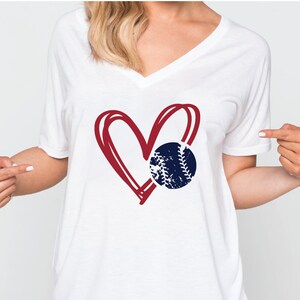 Baseball SVG Softball Fastpitch Heart Mom Tshirt Little League - Etsy