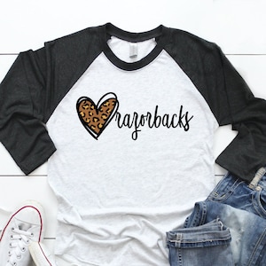 Razorback Leopard Heart Arkansas SVG Wooie Soo Pig Football Soccer Baseball  tshirt Mascot Team Spirit Iron on tshirt Cricut vinyl clipart