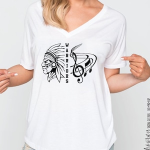 Warrior Band SVG Music, Warrior Marching Band, Music Note, TShirt Design, Cut File, svg, pdf, eps, png, dxf Cricut Cut Files Silhouette