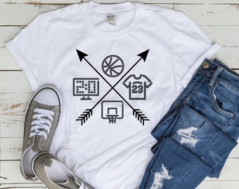 Basketball SVG Court Mom Dad March Madness Baller Lady Ball SVG Team Spirit Mascot Iron Tee shirt Silhouette Studio Vinyl Cut Files Cricut