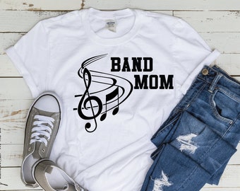 Band MOM SVG Music, Marching Band, Music Note,  Dad TShirt Design, School Cut File, svg, pdf, eps, png, dxf Cricut Cut Files Silhouette