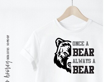 Bears SVG Football Soccer Bear Spirit Team Volleyball Basketball Baseball Mascot File clipart Track Bear School Mom Cricut Cut Files Iron On