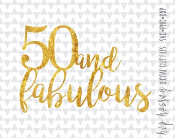 Download 50th birthday svg | Etsy