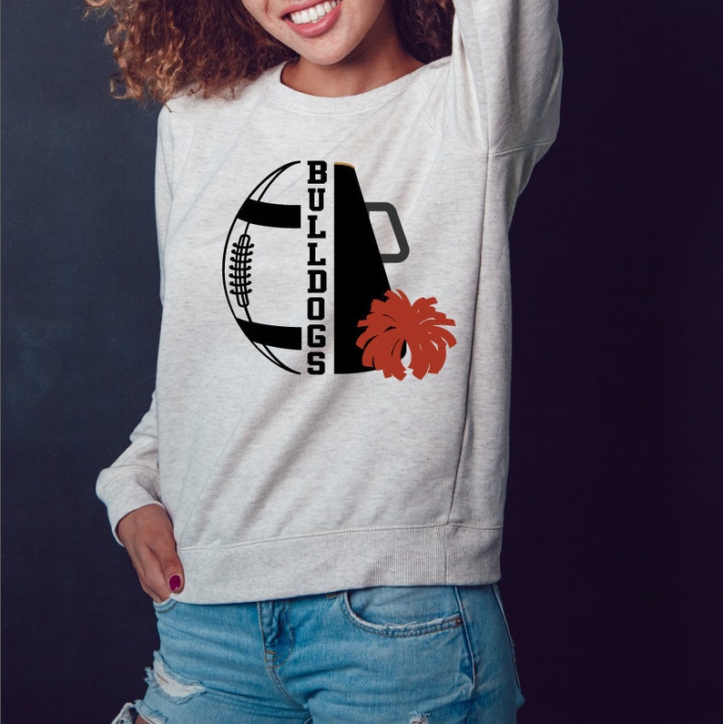 Bulldogs Football Cheer SVG Cheerleader Ailgate Mom Shirt Fall Etsy