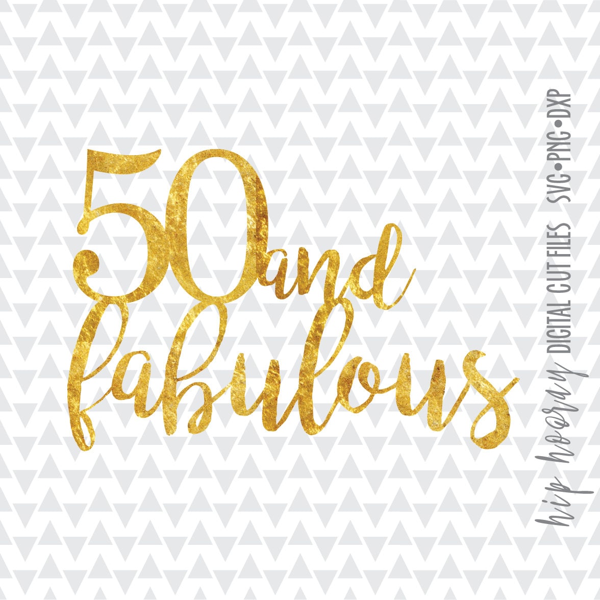 Fifty and Fabulous Fiftieth 50th Foil Birthday Cake Topper | Etsy