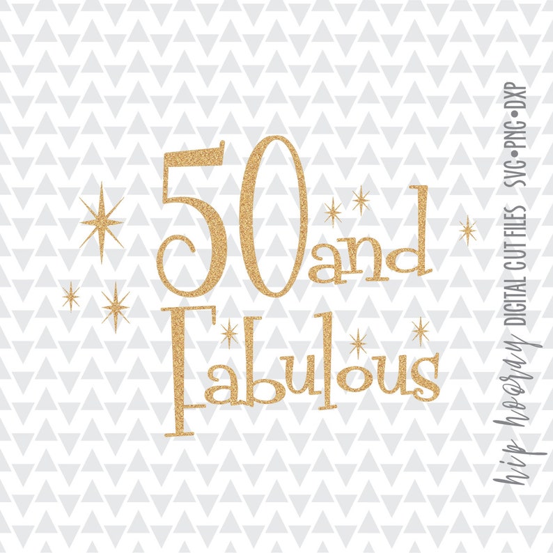 Fifty and Fabulous Fiftieth 50th Birthday Iron On Printable | Etsy