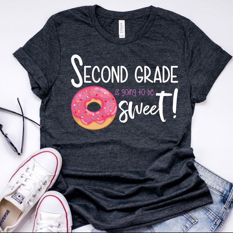 Download Second Grade School SVG Doughnut Girl Tee Shirt Teacher Frist | Etsy
