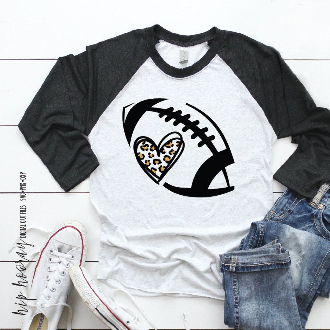 Football Lepard Print Animal SVG Mom Tshirt Heart School - Etsy