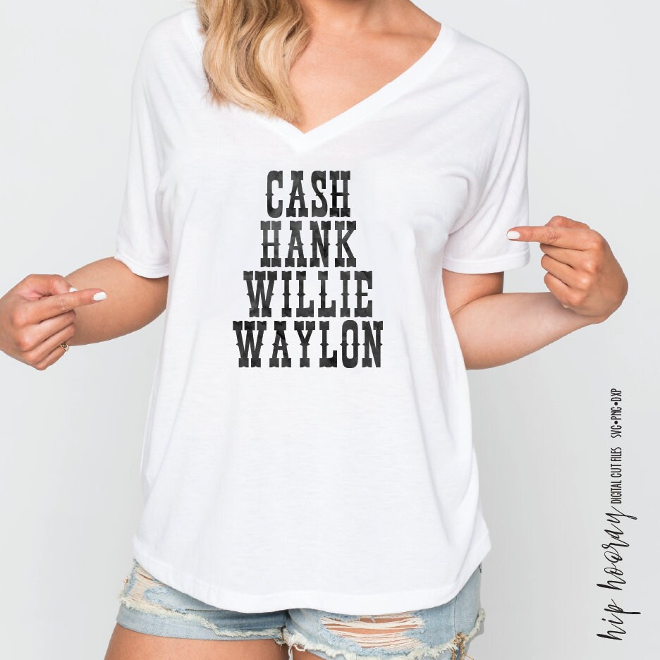 Cash Hank Willy Waylon SVG I Love My Country USA States Music America ...