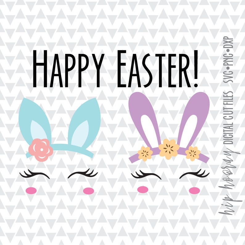 Download Bunny Ears SVG Easter Eyelashes Spring Face Bow Rabbit ...