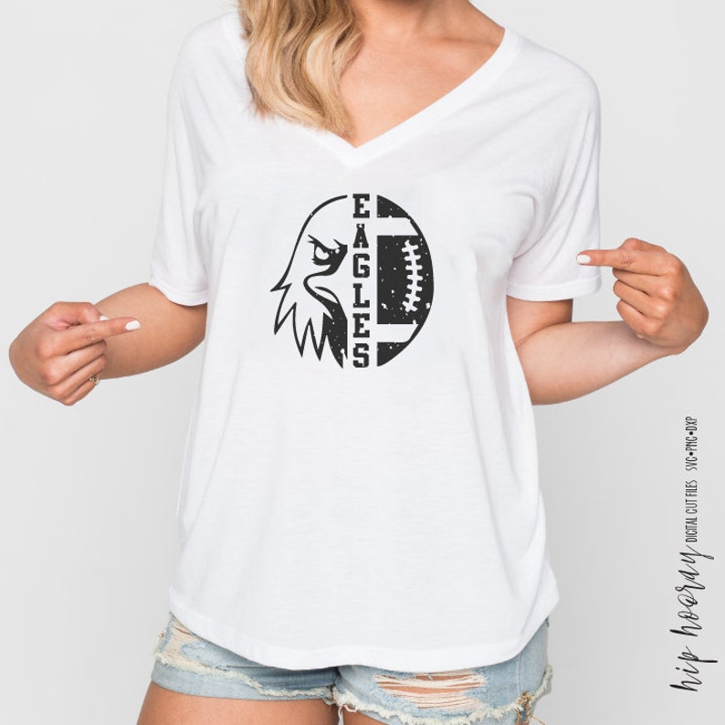 Eagles Football SVG Tailgate Grunge SVG Mom Shirt Fall Friday | Etsy