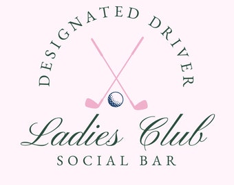 Ladies Golf PNG Country Club PNG Ladies Golf Social Club Clipart Cart Girl Trendy Preppy Cocktail Club SVG Golf Bachelorette Party