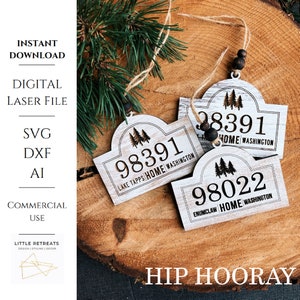 2023 Zip Code Ornament Custom Personalized Vendor Market Real Estate Gift Christmas Home for the tree Gift Housewarming New Home Hometown