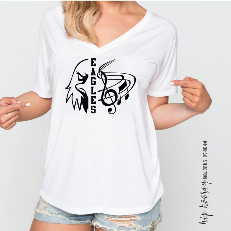 Eagles Band SVG Music, Eagle Marching Band, Music Note, TShirt Design, Cut File, svg, pdf, eps, png, dxf Cricut Cut Files Silhouette image 10