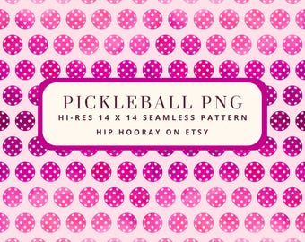 Pickleball Seamless PNG Pattern Watercolor Invite Clip Art Dink Drink Preppy Baby Shower Bachelorette Digital Download Set JPG Social Club