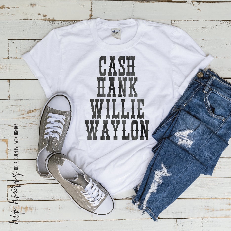Cash Hank Willy Waylon SVG I Love My Country USA States Music America ...