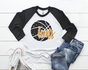 Lions Basketball SVG Lion School Spirit FBC Club Junior Mom T-Shirt Design Mascot Shirt Fall Club Desing Cricut Cut Files Silhouette