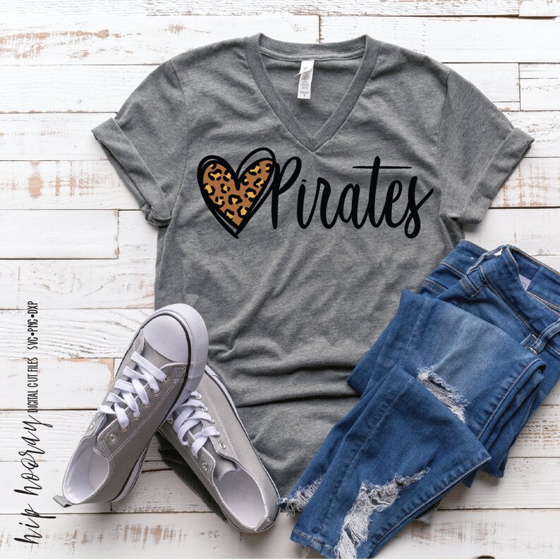 Download Pirates Leopard Heart Svg Football Baseball Volleyball | Etsy