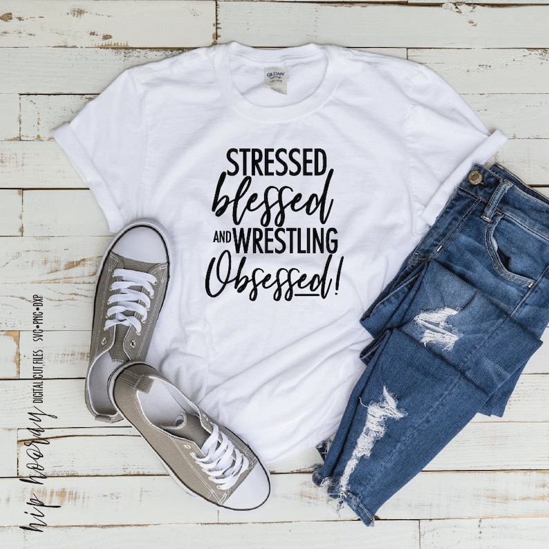 Download Wrestling mom svg Blessed Stressed Obsessed Mat Mom Tee ...
