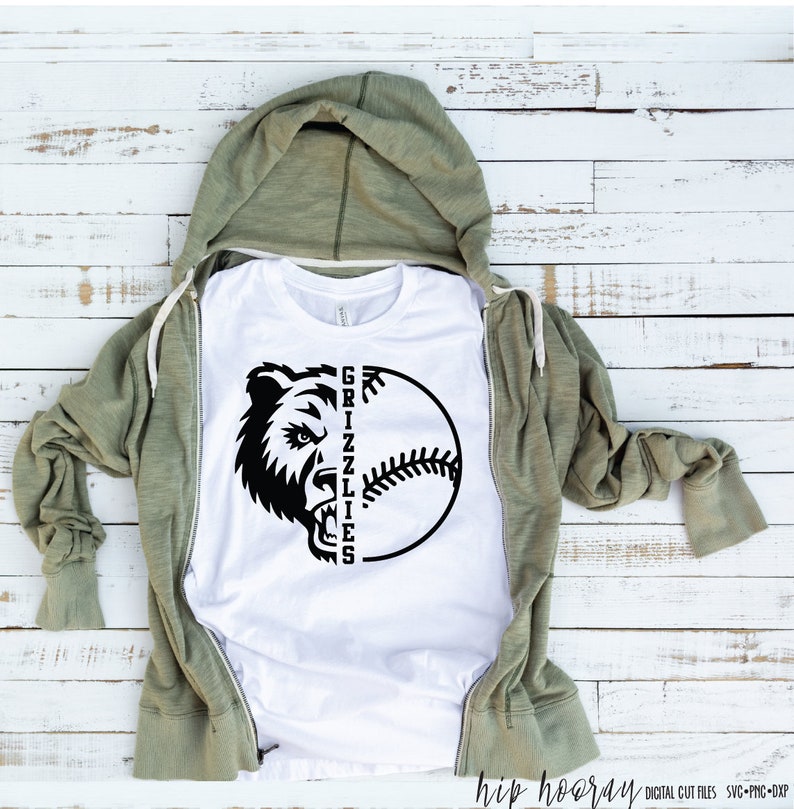 Grizzles Baseball SVG Fastpitch Softball Tee Ball Little | Etsy