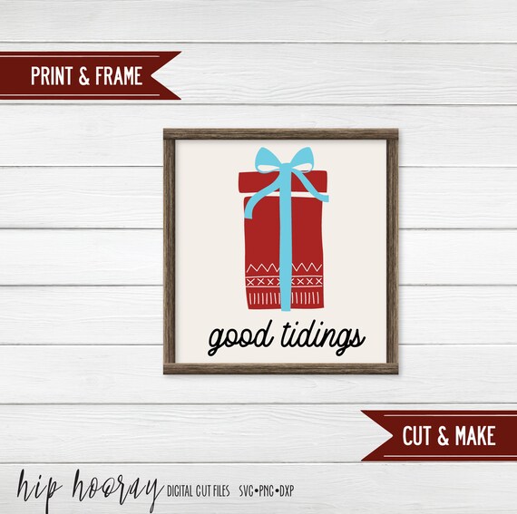 Download Free Christmas Present Svg Nordic Hand Drawn Rustic Sign Decor Etsy SVG DXF Cut File