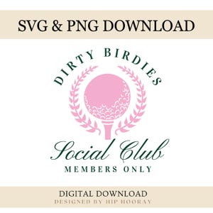 Golf SVG golfbal vrouw png, damesclub sociale club clipart par Before bar teamshirt trendy preppy golfkar cocktail vrijgezellenfeest