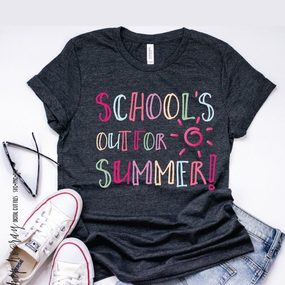 Schools Out Summer Teacher last day of school Vacation Tee | Etsy