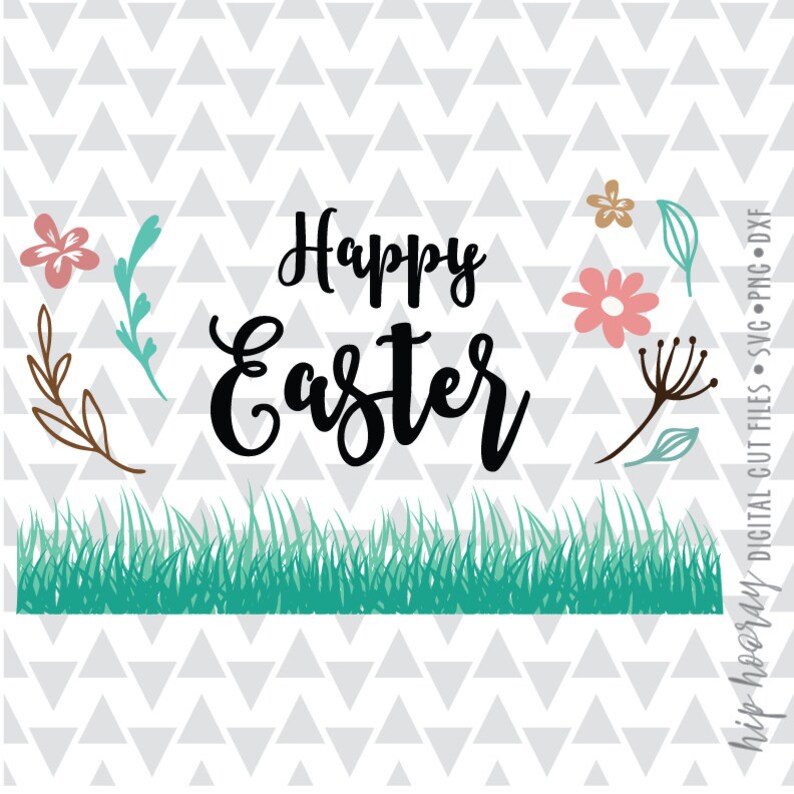 Download Easter Spring Flowers Grass SVG DXF EPS png Files for | Etsy