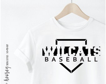 Baseball SVG Wildcats PNG t-shirt prêt à être imprimé en vinyle Cricut Go Bulldogs Go Bulldogs Logo de l'équipe Bulldogs fichier coupe Cricut