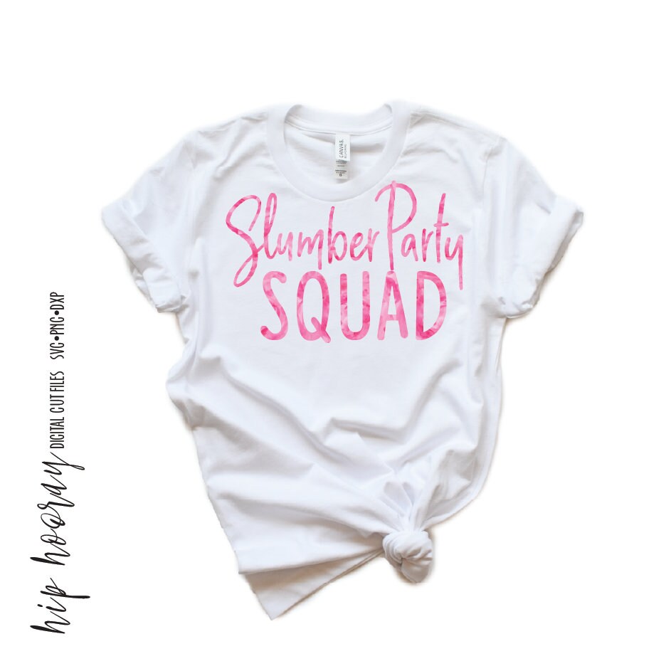 Slumber Party SVG Squad Sleepover Sublimation Print Watercolor | Etsy