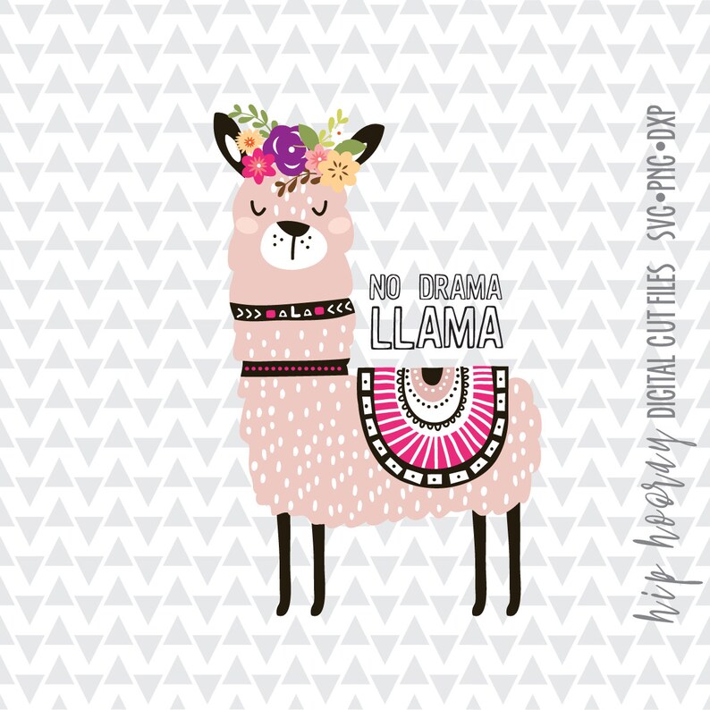 Download Drama Llama SVG Girl Birthday Flower Crown Girly Eyelashes ...