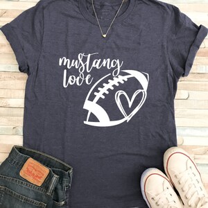 Mustang love SVG Football SVG Mustang  Mom Gigi Sister T-Shirt Design Shirt Fall Friday Night Lights Cricut Cut Files Silhouette Iron On