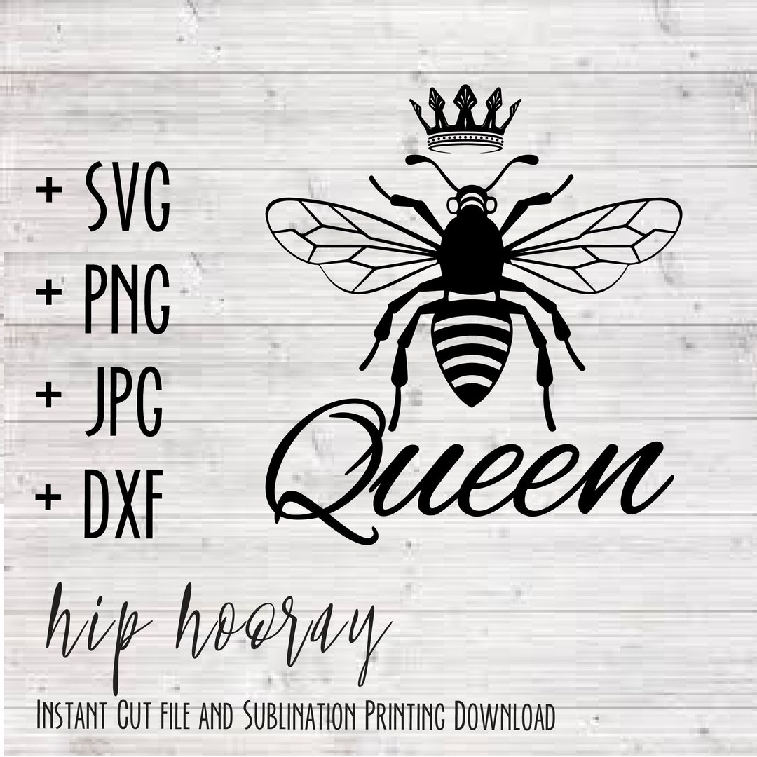 Queen Bee PNG SVG Jpg Sublimation Gold Foil Instant Download - Etsy