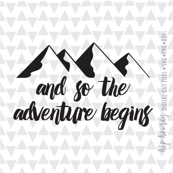 Download Adventure Begins Mountains Boy Baby Shower Printable Svg Dxf Etsy