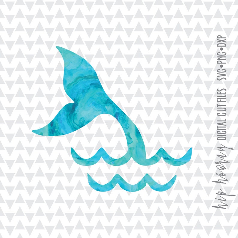 Download Mermaid Mer Tail Water Colo Whale SVG Summer Sea Ocean | Etsy