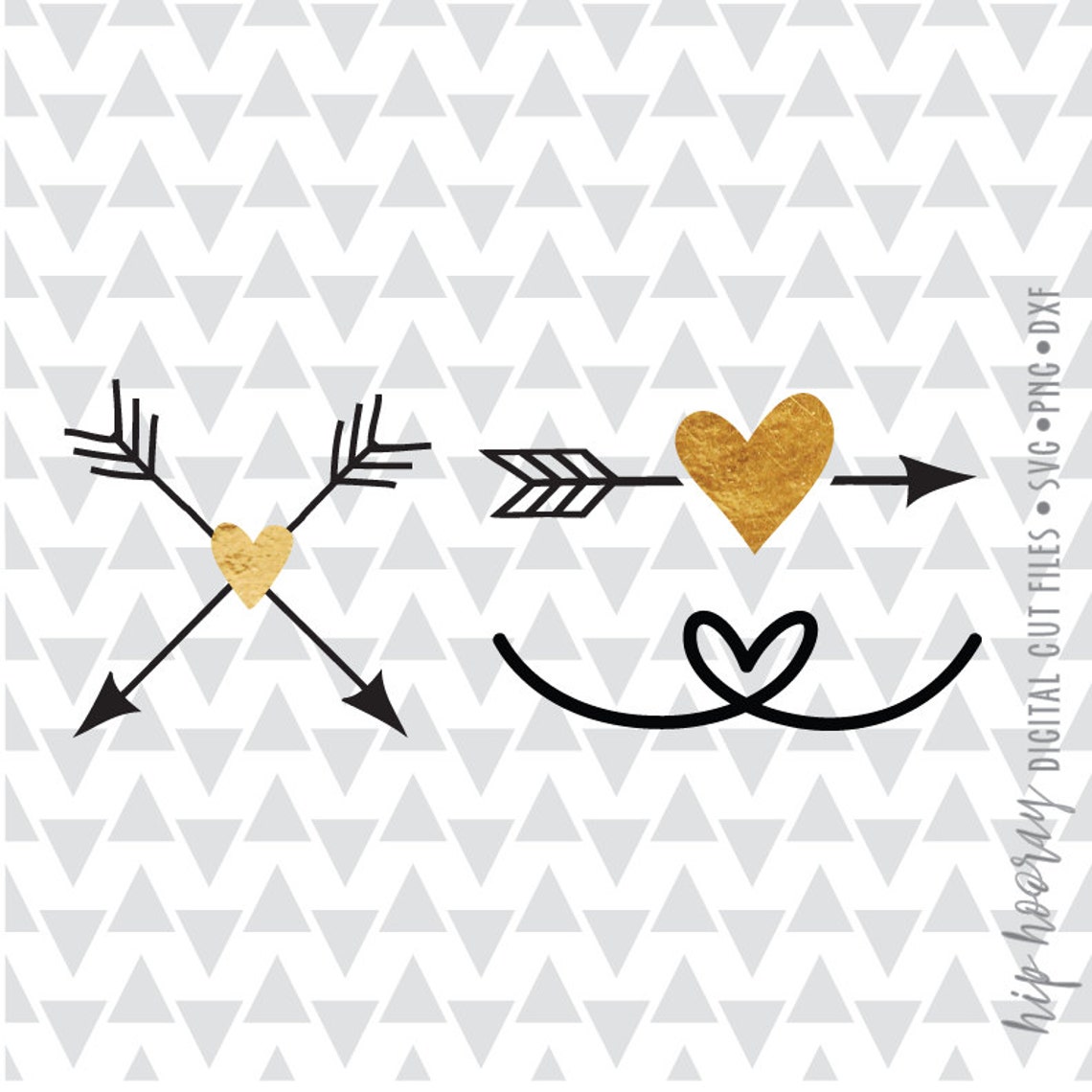 Heart Svg Arrows Svg Love Svg Foil Boho Dxf Png Heart Wedding - Etsy