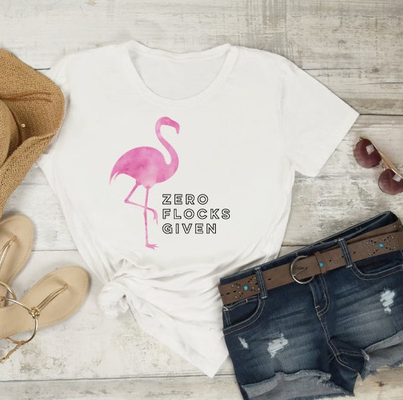 Zero Flocks Given Flamingo Watercolor Girl Iron On SVG PNG | Etsy