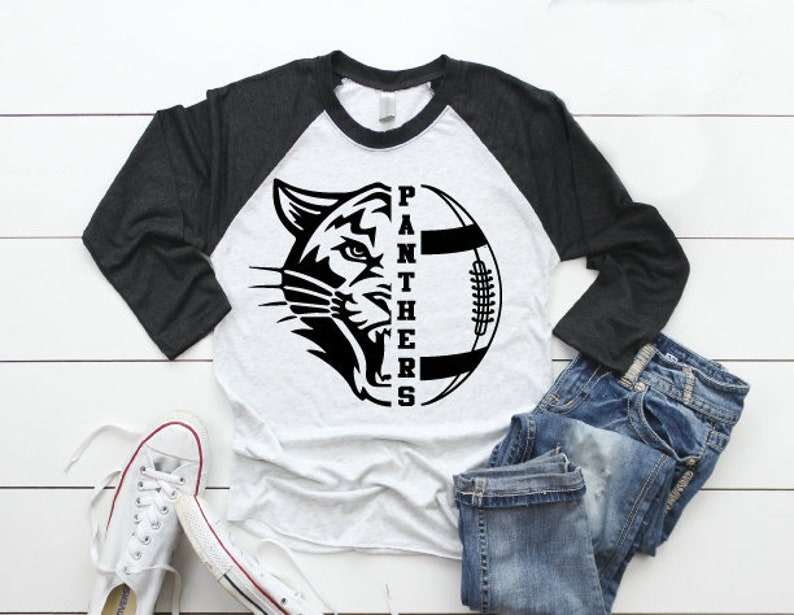 Panthers Football Svg Panther T-shirt Design Mascot Tailgate Grunge Mom ...