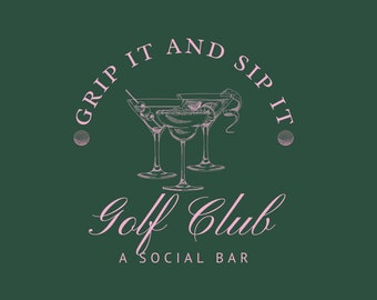 Golf Golf PNG Wife Ladies Club Team Shirt Social Club Clipart Cart Girl Trendy Preppy Golf Cart Cocktail Club SVG Golf Bachelorette Party