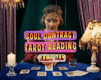 Seelenvertrag Tarot Lesung am selben Tag, Karmische Verbindung Psychische Legung, Energie aus vergangenen Leben, Seelenpartner & Zwillingsflamme spirituelle Einsicht