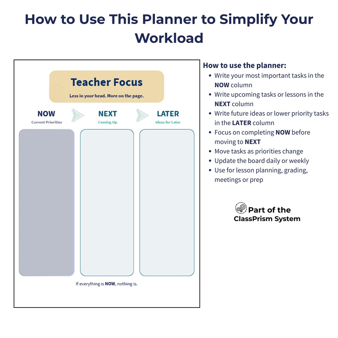 Organisation Prioritization Activity Task Children.pdf Teacher Lesson Planner Printable PDF | Now Next Later | Organization ...