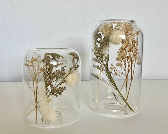 Set di 2 vasi per fiori secchi