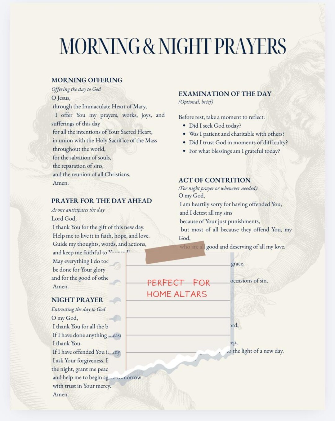 Catholic Morning and Night Prayer Guide Printable | Daily Prayer PDF ...