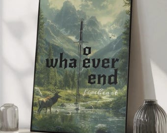 Throne of Glass Poster, To Whatever End Wall Art, Fireheart Print, TOG Book Lover Gift, Terrasen Landscape Art, Sarah J Maas Decor