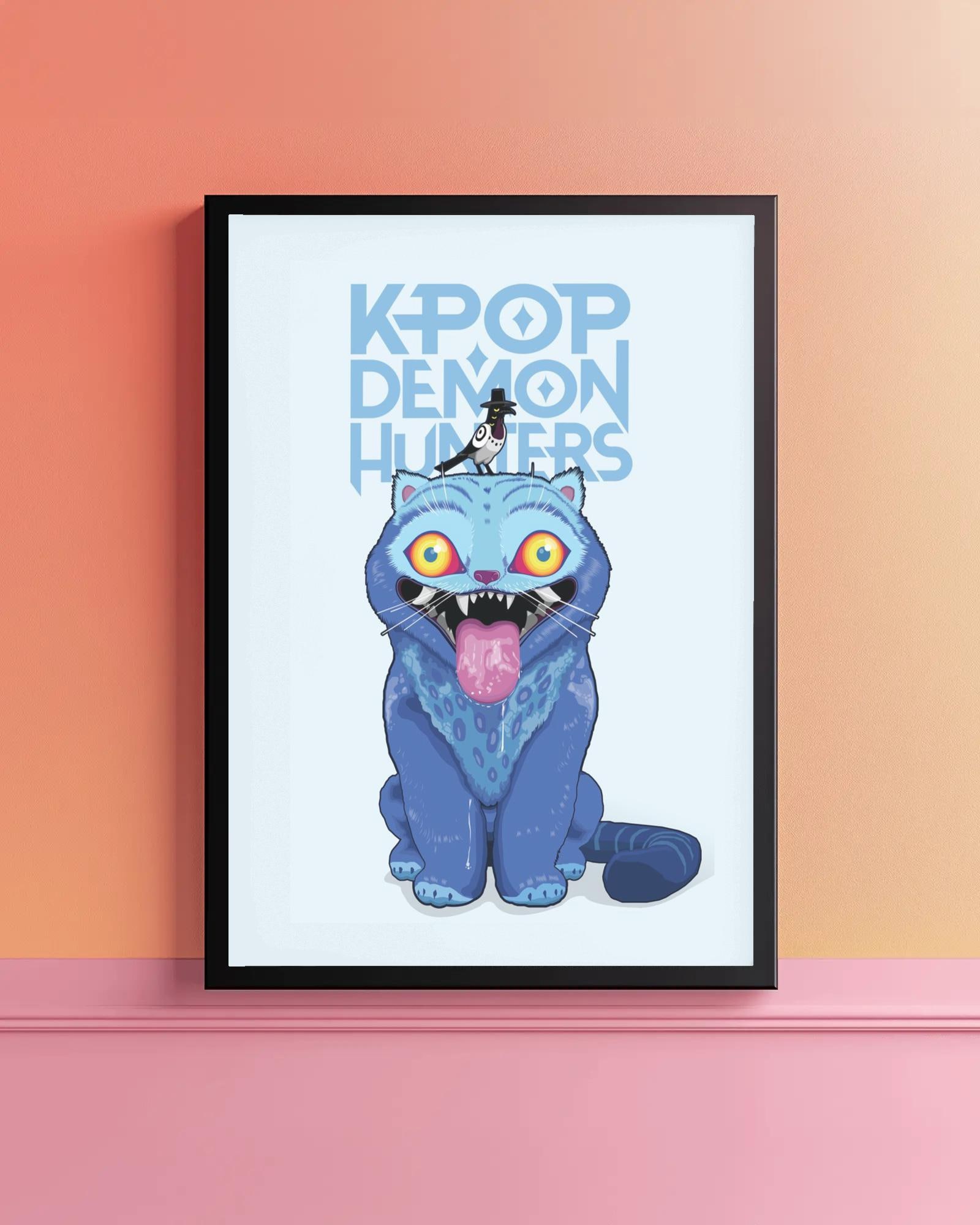 Discover Derpy Tiger K-Pop Demon Hunters Poster, Anime Poster, K-Pop Fan Decor