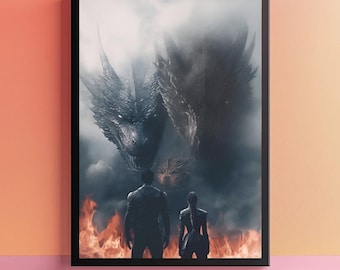 Plakat ścienny "Czwarte skrzydło", wydruk z książki fantasy o smokach, dekoracja estetyczna w stylu książkowym, mroczna romantyczna sztuka smoka, epicka sztuka ścienna "Booktok"