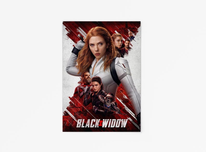 Black Widow Poster, Marvel Movie Wall Art, Natasha Romanoff Print, MCU ...